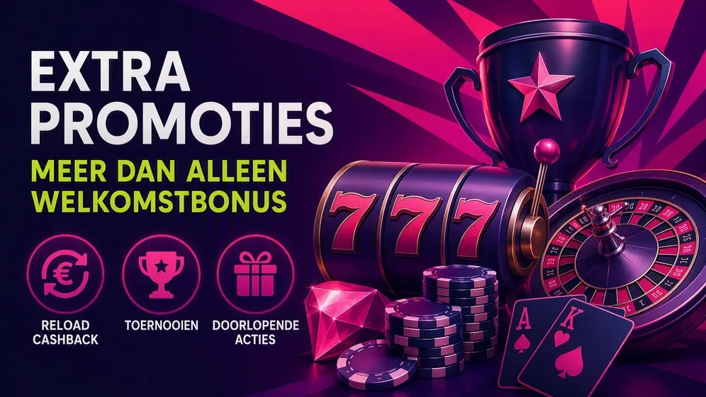 Promotie-aanbiedingen met reload cashback en toernooien iconen